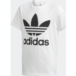 Hvide Sporty adidas Trefoil Kortærmede T-shirts til børn i Jersey Størrelse 146 