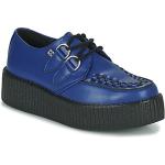 Blå TUK Creepers Plateau sko Med snøre Hælhøjde 5 - 7 cm Størrelse 37 til Damer på udsalg 