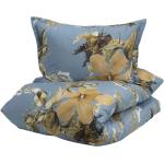 Turiform sengetøj - 140x200 cm - Sol blå - Blomstret sengetøj - 100% Bomuldssatin sengesæt