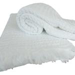 Hvide Badehåndklæder i Bomuld 95x180 