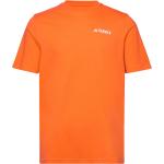 Orange Sporty adidas Terrex T-shirts Størrelse XL 