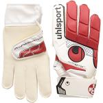uhlsport Goalkeeper Gloves Catcher Machine Starter Soft FCK 35, Red/White/Silver, 3.5