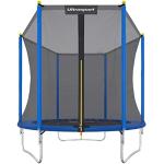 Ultrasport Garden Trampoline, Children's Trampoline, From 4 Years, Outdoor Toy, Complete Trampoline Set Including Jumping Mat, Safety Net, Padded Net Posts And Edge Cover, blue, 244 cm