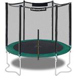 Ultrasport garden trampoline, outdoor trampoline, children's trampoline, diameter 183-430 cm, springs or innovative elastic jump system, incl. Safety net, weather-resistant, load capacity 100-150 kg., green, 251 cm
