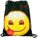Undercover Emoji with Tongue, 32.5 x 45 cm Gym Bag, Shoe Bag Black