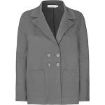 Sorte Plus size blazere i Jersey med Skulderpuder Størrelse XL til Damer 