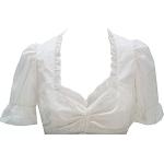 Unusual Beautiful dirndl blouse Dirndl Blouse with Organza Sleeves Cream/Ecru - 36 cream