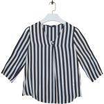 Flerfarvede Bluser med 3/4-ærmer i Polyester med V-udskæring Med 3/4 ærmer Størrelse XL til Damer på udsalg 