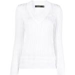 Hvide Ralph Lauren Lauren Aftenkjoler i Bomuldsblanding med V-udskæring Med lange ærmer Størrelse XL til Damer på udsalg 