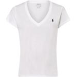 Hvide POLO RALPH LAUREN T-shirts med v-hals i Bomuld med V-udskæring Størrelse XXL til Damer 