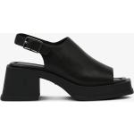 Sorte Vagabond Sommer Slingback sandaler i Læder blokhæle med rem Hælhøjde 5 - 7 cm Størrelse 36 til Damer 