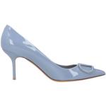 Pastelblå Valentino Garavani Stiletter i Laklæder Stilethæle med spidse skosnuder Størrelse 40.5 til Damer 