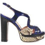 Blå L'Autre Chose Sommer Sandaler med hæl i Læder Hælhøjde over 9 cm Størrelse 37.5 til Damer på udsalg 