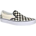 Hvide Klassiske Vans Checkerboard Canvas sko Med elastik Skridsikre til Herrer 