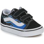 Vans Old Skool V Pixel Flame Black/blue Sneakers Sort