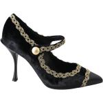 Sorte Dolce & Gabbana Spidse pumps i Læder Stilethæle Størrelse 35 til Damer på udsalg 