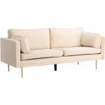 Hvide Sofaer i Fløjl til 3 Personer med Ben 