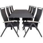 Venture Home - Spisegruppe Marbella med 8 stole Albany - Sort