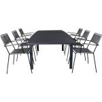 Sorte Spisebordssæt i Stål til 6 Personer på udsalg 