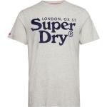 Grå Klassiske Superdry T-shirts med tryk Størrelse XL 