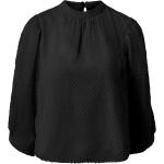 Sorte Vero Moda Bluser med 3/4-ærmer i Chiffon med rund udskæring Med 3/4 ærmer Størrelse XL til Damer på udsalg 