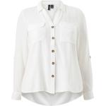 Hvide Vero Moda Langærmede skjorter med V-udskæring Med lange ærmer Størrelse XL til Damer 