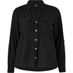 Sorte Vero Moda Langærmede skjorter med V-udskæring Med lange ærmer Størrelse 3 XL til Damer 
