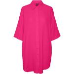 Pinke Vero Moda Skjortekjoler i Bomuld Størrelse XL til Damer på udsalg 