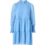 Blå Vero Moda Aftenkjoler med Flæser med rund udskæring Størrelse XL til Damer på udsalg 