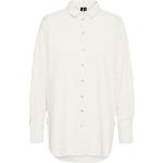 Hvide Vero Moda Langærmede skjorter i Bomuld Størrelse XL med Tern til Damer på udsalg 