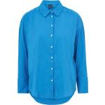 Blå Vero Moda Langærmede skjorter i Bomuld Med lange ærmer Størrelse XL til Damer på udsalg 