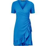 Blå Korte Vero Moda Aftenkjoler med korte ærmer Størrelse XL til Damer på udsalg 
