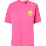 Pinke Vero Moda T-shirts med tryk i Bomuld med korte ærmer Størrelse XL til Damer på udsalg 
