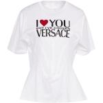Hvide VERSACE T-shirts med rund hals i Jersey med korte ærmer Størrelse XL til Damer 