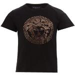 Versace T-Shirt - Medusa Strass - Sort/guld M. Similisten - Versace - 14 År (164) - T-Shirt