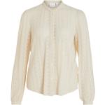 Vichikka Lace L/S Shirt- Noos Tops Blouses Long-sleeved Cream Vila