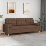 Brune Moderne VidaXL Sofaer i Metal til 3 Personer 