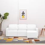 Hvide VidaXL Chaiselong sofaer i Kunstlæder til 3 Personer 