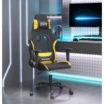 vidaXL gamingstol med massagefunktion stof sort og gul