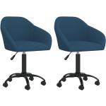 Blå Moderne VidaXL Spisebordsstole i Metal 2 stk 