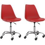 Røde Moderne VidaXL Spisebordsstole i Kunstlæder 2 stk 