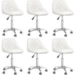 Hvide Moderne VidaXL Spisebordsstole i Kunstlæder 6 stk 
