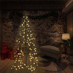 vidaXL lysende juletræ 78x120 cm 160 LED'er indendørs/udendørs