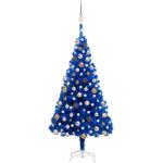 Blå VidaXL Juletræer i Træ LED 