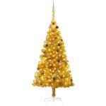 Guldfarvede VidaXL Juletræer i Træ LED 