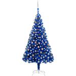 Blå VidaXL Juletræer i Træ LED 