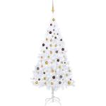 Hvide VidaXL Juletræer i Træ LED 