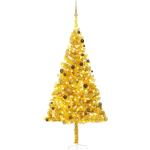 Guldfarvede VidaXL Juletræer i Træ LED 