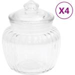 VidaXL Opbevaringsglas i Glas á 500 ml 4 stk 