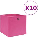vidaXL opbevaringskasser 10 stk. ikke-vævet stof 28x28x28 cm pink